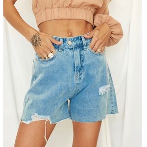 HighRise denim Shorts CA Boutique-Shop 12th Tribe
